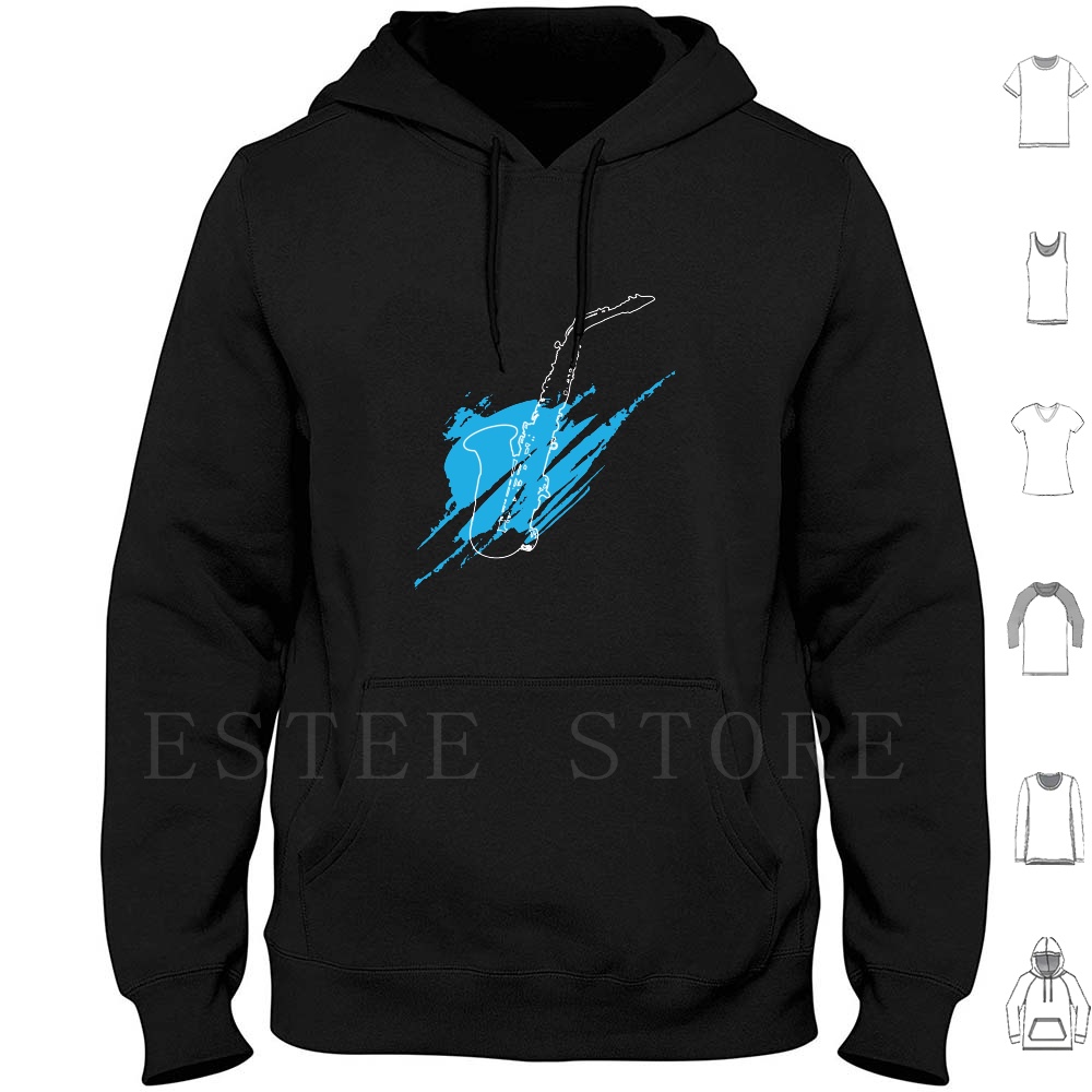Song With Musical Instrument - Silhouet van de saxofoon Hoodies Saxofoon