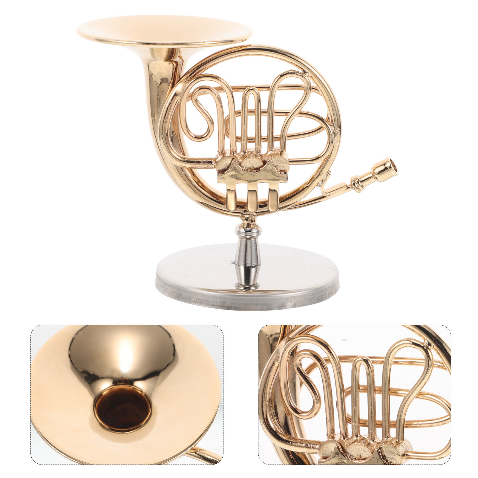 Musical Instrument French - Miniatuur Franse Hoorn Handgemaakt Realistisch Decoratief