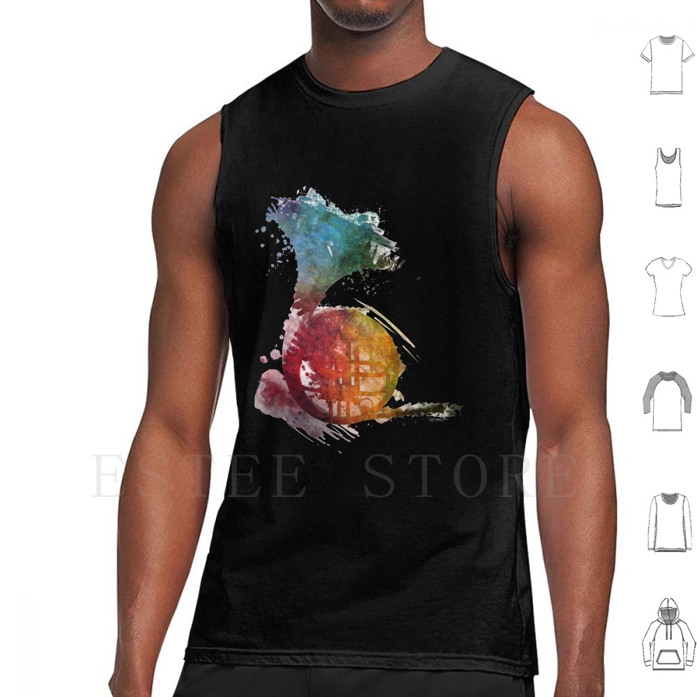 Musical Instrument French - French Horn Watercolor Tank Tops Vest