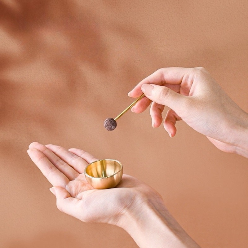 Song With Musical Instrument - Mini Klankschaal Handgemaakte Koperen Kom Geluidstherapie