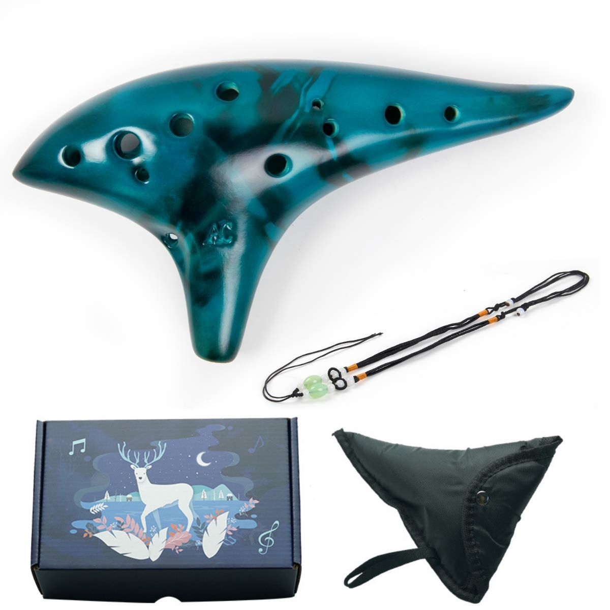Song With Musical Instrument - Ocarina12 Tonen Alto C Keramisch Ocarina