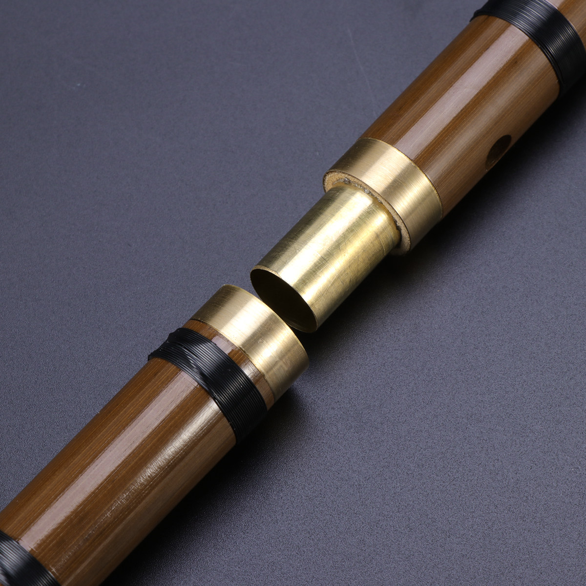 Musical Instrument Fife - Bamboefluit met de hand gesneden geel