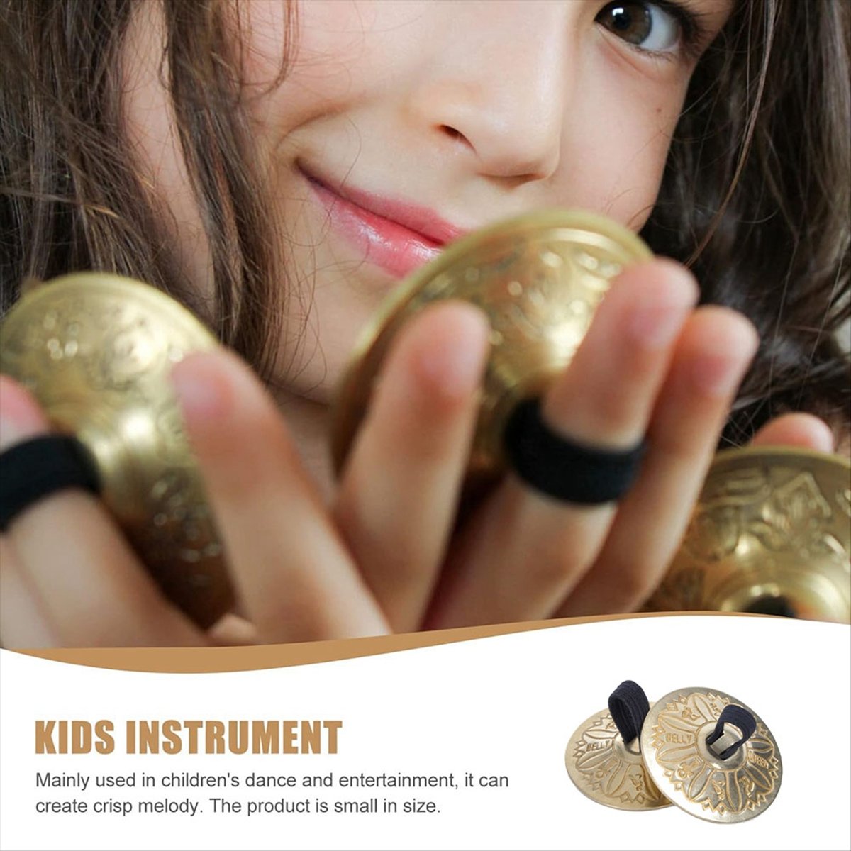 Musical Instrument Zills - T34C Vingerbekkens, handbekkens buikdans Zills met
