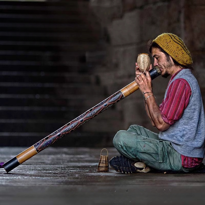 Didgeridoo Bamboo - Didgeridoo Geluidstherapeutisch Teak Bamboe Terre Didgeridoo