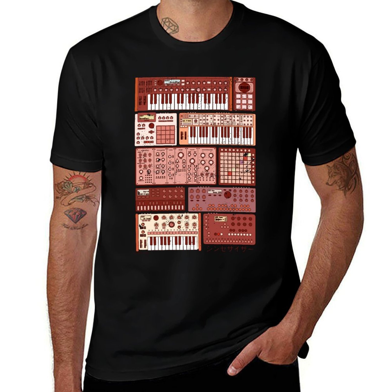 Musical Instrument Synthesizer - Synthesizers en elektronische muziekinstrumenten T-shirt Vlekbestendig