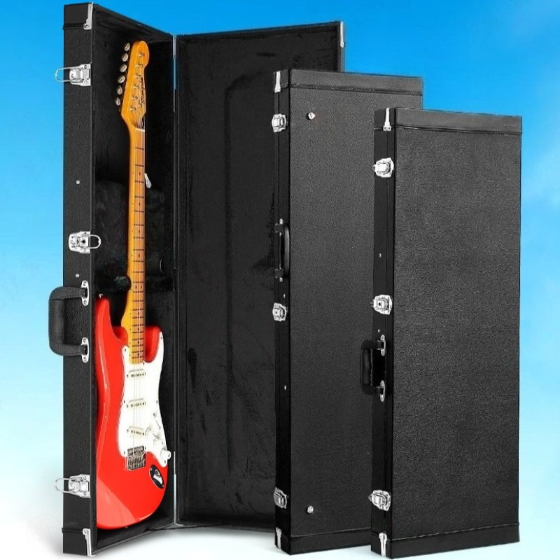 Lederen houten elektrische git - Musical Instrument Box recensie en prijs