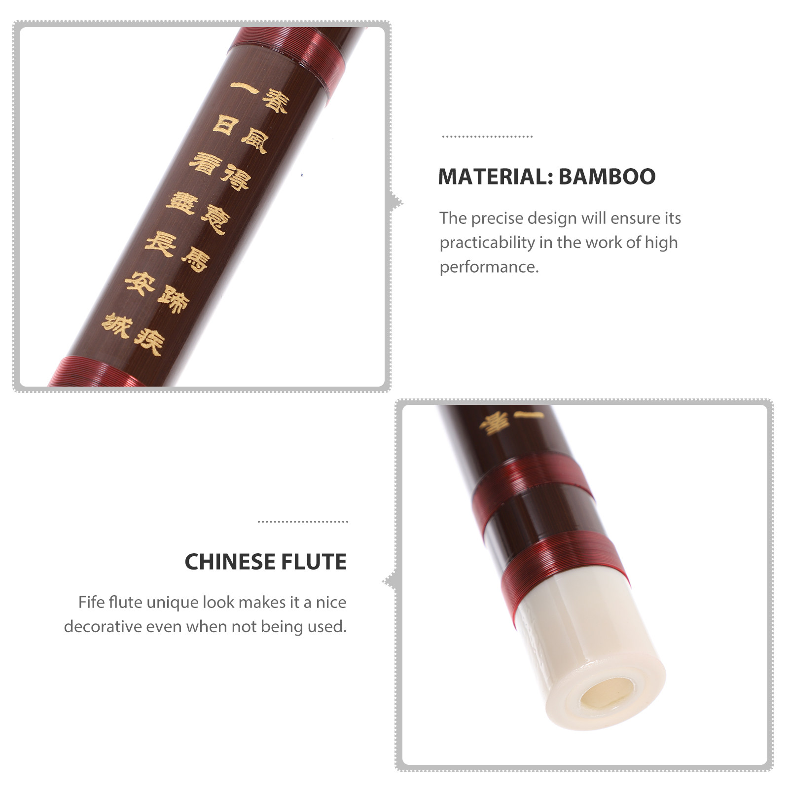 Bamboefluit met de hand gesned - Musical Instrument Fife recensie en prijs