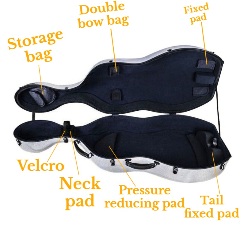 4/4 Koolstofvezel Cello Case K - Musical Instrument Box recensie en prijs